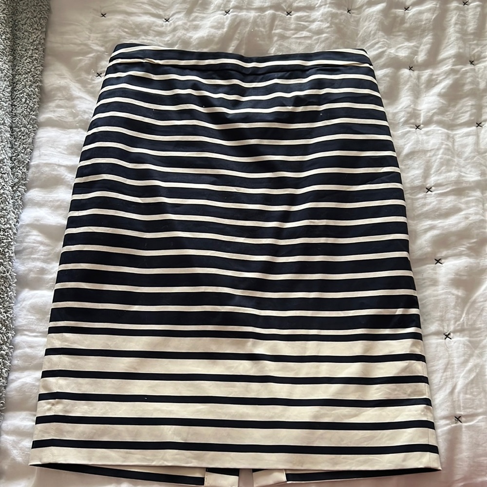 J crew striped pencil skirt
